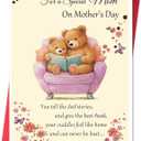 2 x IDU Mothers Day Card for Mom,Happy Mothers Day Cards Gifts from Daughter Son,Cute Mothers Day Gifts Card for Mom with Teddy Bear Design