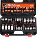 HORUSDY Allen Socket Set, 32-Piece Hex Bit Socket Set,SAE and Metric with Alloy Steel 1/4", 3/8", 1/2" Allen Head Hex Key