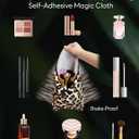 Self-Adhesive Magic Cloth Leopard Makeup Bag & Camera Lens Protective Wrap | Reusable Portable Cosmetic Pouch | Scratch-Resistant Travel Organizer, Gifts for Women Girls(19.7"x19.7")
