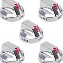 5PCS Range Surface Burner Control Knobs,Top Burner Control Dial Knobs Compatible with Samsung Gas Range Oven Stove NX58H5650WS/AA NX58J7750SS/AA NX58H5600SS/AC Replace#: DG64-00473A