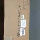 VNN Portable Wheelchair Ramp 4FT, Non-Slip Aluminum Ramps for Wheelchairs for Home, Handicap Wheelchair Ramps for Home Steps, Aluminum Loading Dock Plates, Doorways, Black (4FT (Usable height 4-12 inch))