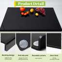 Wesiti Large Acrylic Cutting Board with Lip Non Slip 30"L x 20"W Black Cutting Board Chopping Acrylic Countertop Protector Cover Shatter Resistant for Home Restaurant Kitchen Sink Stove, 30.9"L x 21.7"W