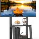 Rfiver Mobile TV Cart Rolling TV Stand for 37-75 inch TVs Up to 150lbs
