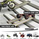 Aluminum Shed Ramp 2 Pack, 47" Long Shed Ramp for Riding Mower, Sturdy Anti-Slip Loading, Lightweight Ramps for Motorcycles, Lawn Mower, ATVs, Blowers, Carts, Pickup Trucks-880 lbs/PR Capacity
