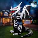 Joiedomi 8 FT Tall Halloween Inflatables Outdoor Decoration, Blow Up Yard Decoration Inflatable Skeleton Dragon, Scary Halloween Decorations with Red LED Eyes for Lawn Garden Decor