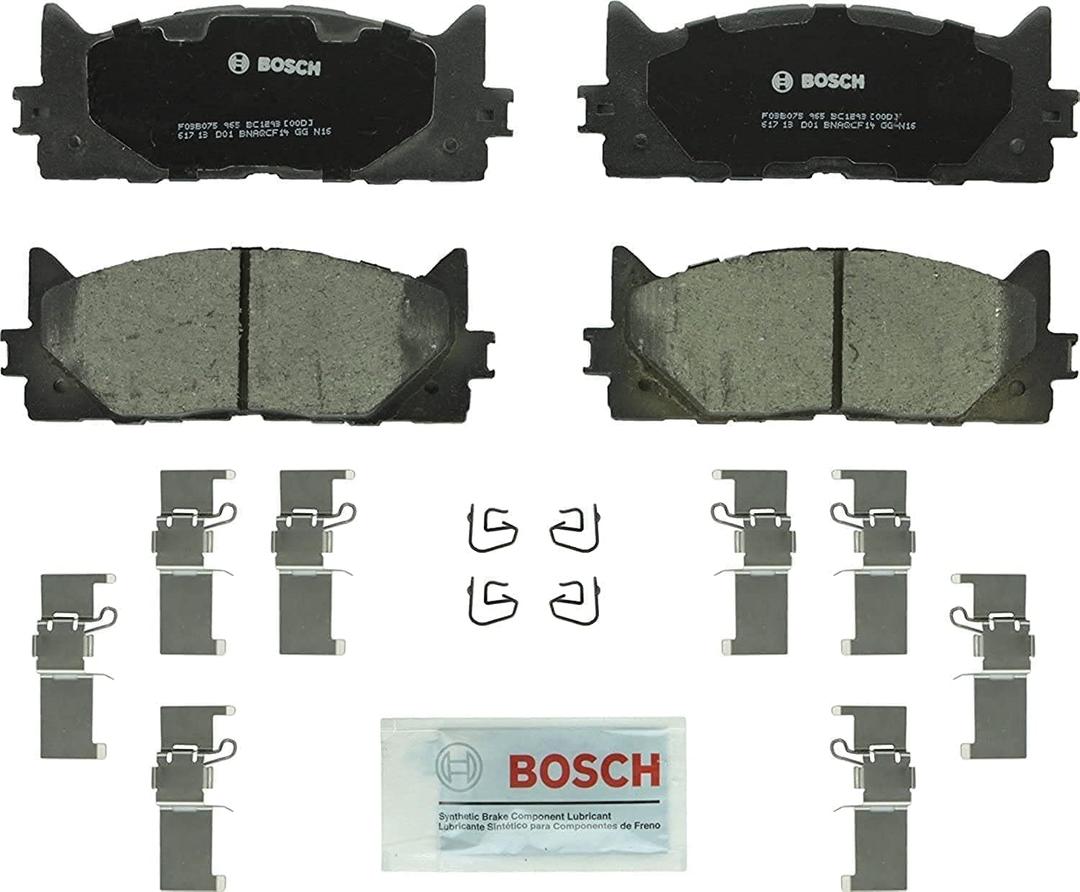 BOSCH BC1293 QuietCast Premium Ceramic Disc Brake Pad Set - Compatible with Select Lexus ES300h, ES350; Toyota Avalon, Camry; FRONT