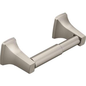 Moen Contemporary Brushed Nickel Toilet Paper Holder, Modern Wall Mounted Toilet Roll Holder, P5050BN (1 Count (Pack of 1))