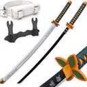 Zisu Demon Katana Sword, About 41 inches, Hashira Pillars & Protagonist Katana for Cosplay Purpose, Anime Original Texture (White)