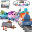 Train Set for Toddler Toys,Electric Train Toy for 3-5 Year Old Boy Gifts, Christmas Trains Set for Kids Ages 4-8 with Music, Light,Tracks,Kid Toys for 4 5 6 Year Old Boy Girl Christmas Birthday Gifts