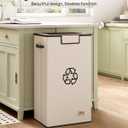 SOLEDI Recycling Bin for Kitchen,26 Gallon Large Recycle Bin with Lid and 2 Removeable Reusable Inner Bags,Indoor Recycling Trash Can for Collector of Bottles Cans, and Plastic,Beige