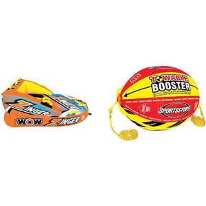 Wow Watersports Zinger 2P Towable & Sportsstuff Booster Ball, Towable Tube Rope Performance Ball