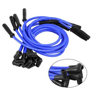 9 Pcs 10.5mm Spark Plug Wire Set Electronic Ignition Cables Replacement for SBC BBC HEI 350 383 454 90 to Straight
