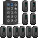 Wireless Emergency Call Button System - 500 Ft Range Caregiver Pager with LED Display, 10 Waterproof Alert Buttons & 1 Receiver for Elderly, Patients, Disabled at Home, Hospital, Clinic