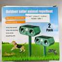 Upgraded Solar Ultrasonic Animal Repellent Outdoor,4Pack Deer Repellent Devices Motion Detection with Motion Sensor for Yard,Cat Repellent with Red&Blue LED Flash Lights to Scare Rabbit Raccoon Skunk