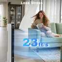 Antarctic Star Tower Fan for Bedroom, 36 Inch Quiet Standing Cooling Fan with 3 Speeds 2 Modes, 23ft/s Velocity, 12H Timer, 85° Oscillating Bladeless Floor Fan with Remote for Home Office Dorm, 35.43 inch