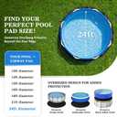 UIRWAY 24 Ft Round Heavy Duty Pool Liner Pad Above Ground, [2026 New Pool Pad 300G/M Thicker] 24 ft Under Pool Padding, Black Pool Mats for Pool Bottom, Black Underlayment Pad Protection