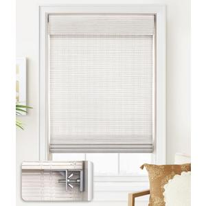 LazBlinds No Drill Bamboo Roman Shades, 33x64, Ceylon Vintage White
Light Filtering Window Treatment, No Tools Cordless Roll Up Bamboo Blinds for Window