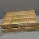 2 Pack Wooden Sorting Tray Grid Display Wood Divided Organizer Vanish Finished Section Box (12 Compartments,12.9 x 9.1 x 1.55 Inch Each Tray)
