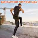 Thigh High Compression Stockings for Women Men, 20-30mmHg Footless Graduated Compression Socks with Silicone Band, Medical Support Sock for Varicose Veins, Edema, Post-Surgery, Sports