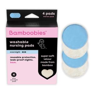 Bamboobies Ultra-Soft Velour Nursing Pads Reusable, Washable & Leak-Proof, 4 Pads and 8 Pads 