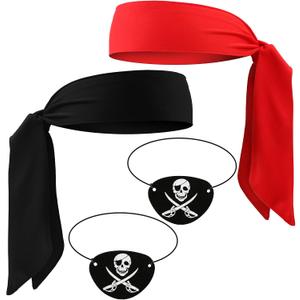 2 x Scotamalone Halloweens Pirate-Accessories for Men Women Pirate-Party Favors Supplies