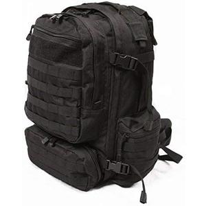 LA Police Gear LAPG Operator Tactical Backpack, Adjustable Outdoor Operation Backpack with MOLLE System, Hiking Knapsack - Black
