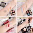 Makeup Kit for Teen Girls & Women Full Kit, Beauty Train Case with Starter Cosmetics Set, Make Up Valentine's Gift Box with Eyeshadow,Lipgloss,Highlight,Blush,Lip&Eye Pen,Brush & More(GoldenBrown)