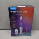 Lazzgan 17 Color Changing LED Liquid Motion Lamp: 16 inches Night Lights with Remote Control, Home Decoration Mood Lighting, Christmas Gifts Table Lamp for Adults and Kids Bedroom,White Wax