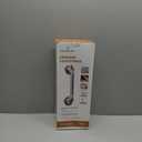 LEVERLOC 2 Pack Shower Grab Bars for Bathtubs and Showers, Easy to Install Suction Shower Handles for Bathroom Removable Handrails for Seniors Elderly Heavy Duty Safety Grip Waterproof Drill Free Gray (16.8 2 Set)