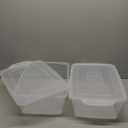 Afromy 16 Quart Plastic Latching Box, 2 Packs Storage Bins with Lid, Clear