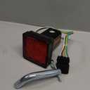Cenipar Trailer Hitch Receiver Cover with 12 LEDs Red Brake Light with 2" Receiver for Towing Truck RV and SUV