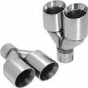 MXA Dual Exhaust Tips 2.5 inch Inlet 3.5 inch Outlet, 2.5" to 3.5" Diesel Exhaust Tip Universal Car 304 Polished Stainless Steel 9.5" Overall Length Valvetronic Exhaust Tips 2-Packs