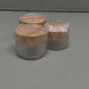 50 Gram/ml Glass Cosmetic Containers with lidsRound Frosted Cosmetic Jars with Leakproof lids,Small Empty Glass Sample Jars for Makeup Lip Scrub Balm Lotions Sample Eye Creams DIY (4 PACK 50ML)