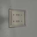 DEWENWILS Double Toggle Wallplates, Brushed Nickel Light Switch Covers, Heavy Duty Matel Material, Pack of 1