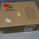 Yoobure Night Stand - LED White Nightstand with Charging Station, Bedside Table with 4 Storage Drawers and Storage Shelf, End Table with USB Ports and Outlets, Tall Dresser for Bedroom