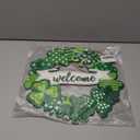 Wooden St. Patrick's Day Decoration Shamrock Door Wreath for Front Door Sign Wall Signs Shamrock Clover Spring Decoration, Irish Sign Welcome Hanging for Home Decor Party Outdoor Indoor Supply