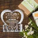 Mothers Day Mom Gifts, Gifts for Mom from Daughter Son K9 Crystal Keepsake Birthday Gifts for Mom Anniversary Christmas Mama to My Mom Best Presents