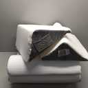 Bedluxe Wedge Pillow Headboard, 3PCS Orthopedic Bed Wedge Pillows Set for After Surgery, Adjustable Pillow Wedge for Acid Reflux&Back Pain Relief, Sleeping, Back Pillow for Bed Sitting Up, White/Grey (Adjustable 9&12 Inch + 1 Head Pillow)