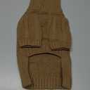 Queenmore XSmall Dog Sweater, Soft Knitted Dogs Sweater Christmas Clothing, Turtleneck Pullover Puppy Sweaters for Dogs, Cozy Pet Knitwear for Teacup, Chihuahua (Brown, XS) (Camel)