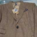 PJ PAUL JONES Men's Vintage Herringbone Tweed Blazers British Wool Blend Sport Coat Jacket, Size XL