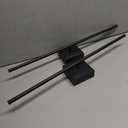 DORESshop Battery Operated Wall Sconces Set of 2, Dimmable Battery Wall Sconce with Remote Control, Black 350°Rotate Rechargeable Sconces, 28.3x4.72x3.38 Inch Wireless Wall Lights for Bedroom, Living Room