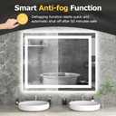 Hivone 40X32 LED Bathroom Mirror with Lights, Anti-Fog, Dimmable, Backlit + Front Lit, Smart Bathroom Vanity Mirror, Memory Function, Shatterproof, Tempered Glass (Horizontal/Vertical)