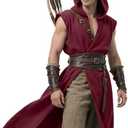 L'VOW Men's Medieval Hooded Surcoat Renaissance Tabard Sleeveless Tunic Cloak Viking Costume Holloween Assassin Cosplay medium