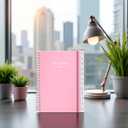 4 x Planner 2026, Monthly Planner Runs January 2026 to December 2026, Calendar Planner with Sturdy PP Cover, Weekly Planner 2026, Laminated Tabs, Twin Wire Binding, Elastic Bond, A5 Monthly Planners 2026