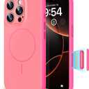 TAURI for iPhone 16 Pro Case, Upgrade Full Camera Protection, Camera Control, Compatible with Magsafe, Minimalist Slimmer Magnetic Phone Case for iPhone 16 Pro, Hot Pink