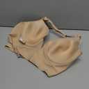 Women Low Back Bras-Invisible Backless Bra-Seamless Secret Plunge No Show Bra Multiway Low Cut Deep-V Halter Bras(Nude, 38C)