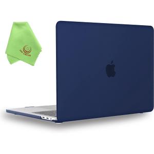 UESWILL Compatible with MacBook Pro 13 inch M2 M1 2016-2024, Model A2338 A2289 A2251 A2159 A1989 A1706 A1708 Touch Bar USB-C, Matte Hard Shell Case Cover, Navy Blue