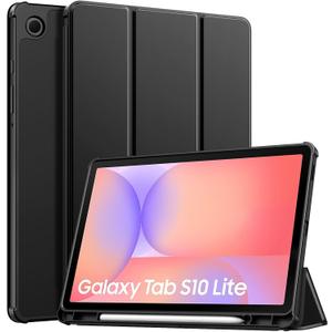 TiMOVO Case for Samsung Galaxy Tab S10 Lite 10.9 Inch 2025 SM-X400/X406 with S Pen Holder, Slim Stand Soft TPU Back Protective Cover, Support Auto Wake/Sleep, Black