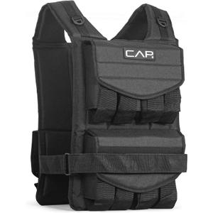 CAP Barbell Adjustable Weighted Vest | 70lbs | Heavy-Duty Workout Vest with Removable Iron Weights for Strength Training, Cardio, Running, and Calisthenics, 70-pound