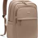 Travel Backpack for Women Personal Carry On Bag Business Weekender Hiking Multilayer Laptop Bag,16 Inch,Champagne Brown